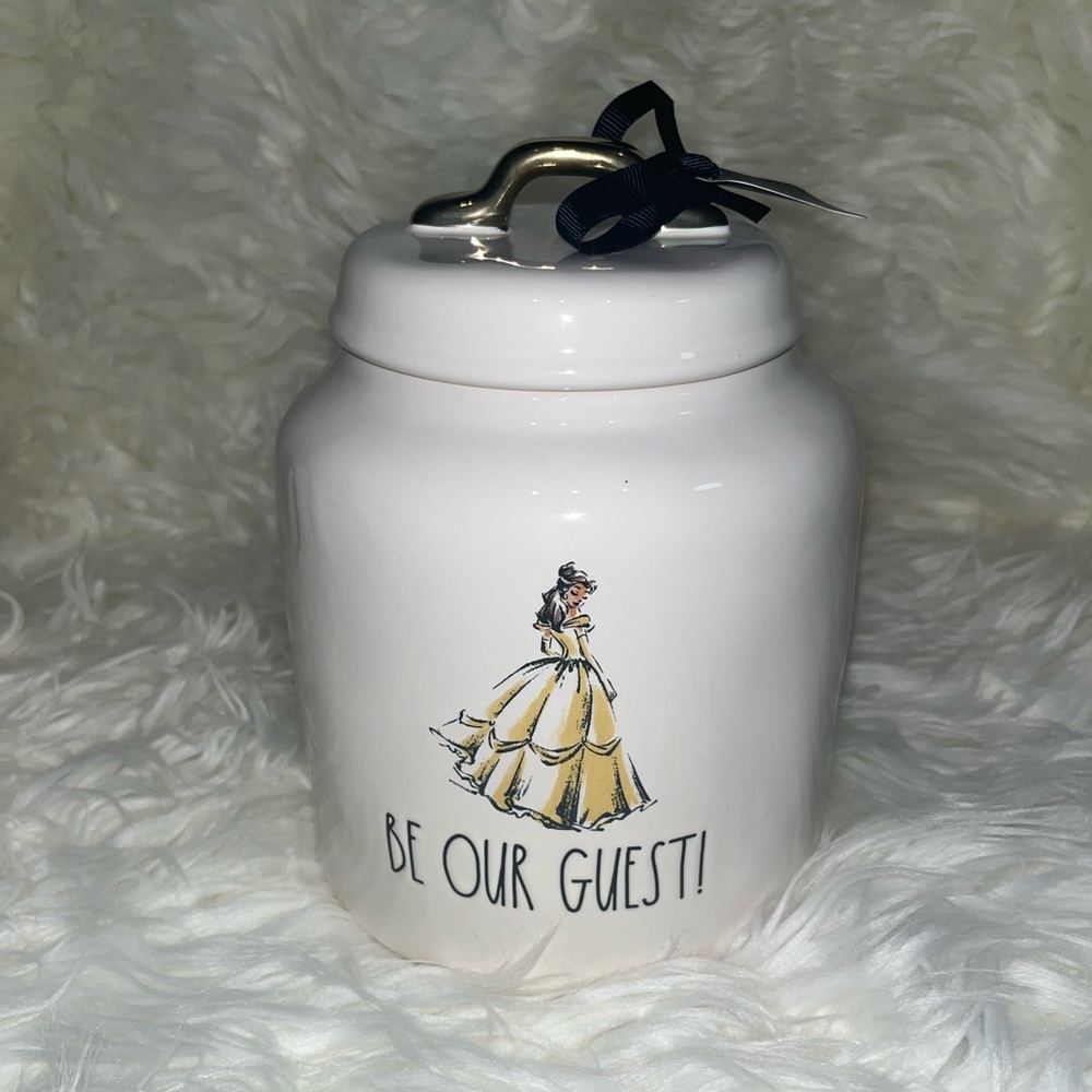 Disney X Rae Dunn artisan canister cookie jar Belle Beauty & the beast